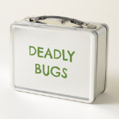'DEADLY BUGS' Gift Funny Horror Metal Lunchbox (Rückseite)