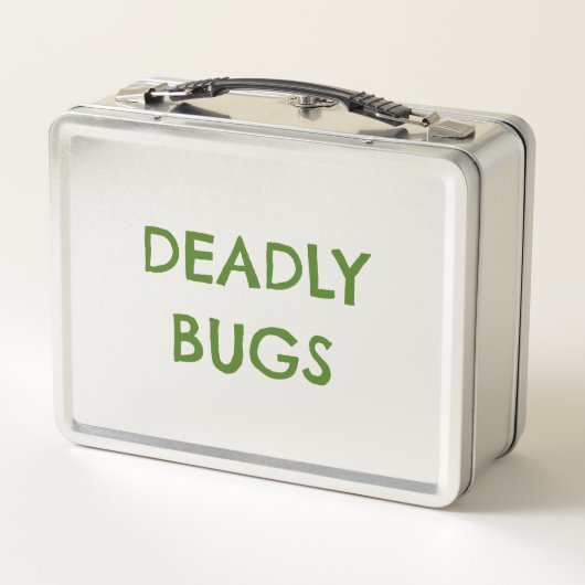 'DEADLY BUGS' Gift Funny Horror Metal Lunchbox (Rückseite)