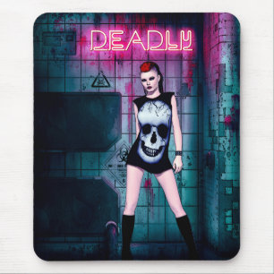 Deadly Gothic Girl Mousepad