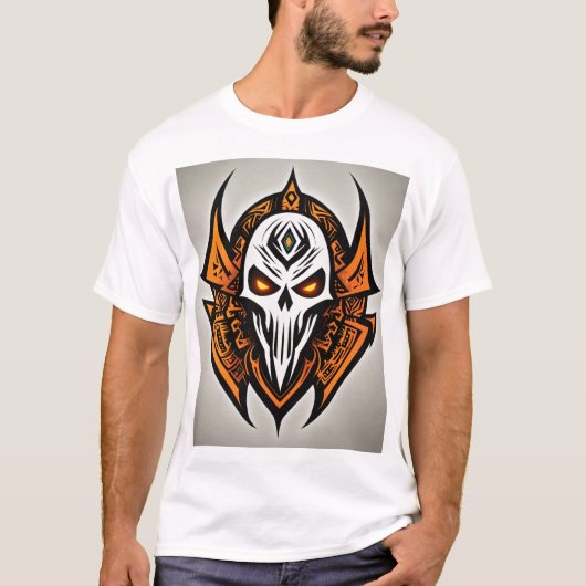 Deadly Vibes: Rock & Roll Skull & Crossbones Logo T-Shirt (Vorderseite)