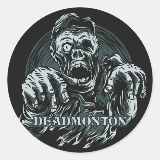 DEADMONTON-Aufkleber Runder Aufkleber (Vorderseite)