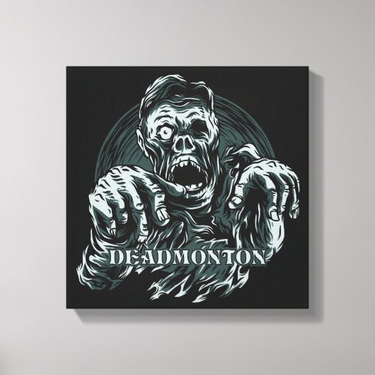 DEADMONTON Zombie Leinwanddruck (Vorderseite)