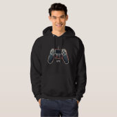Deadpan Penguin Gamer Mascot Hoodie (Vorne ganz)