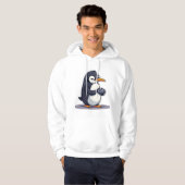 Deadpan-Pinguin-Gamer-Maskottchen Hoodie (Vorne ganz)