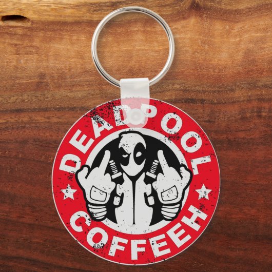 Deadpool Coffee Logo Schlüsselanhänger (Vorderseite)