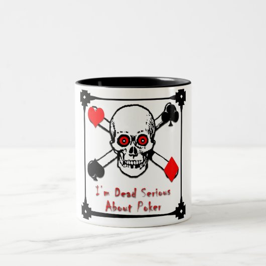 deadseriousskull zweifarbige tasse (Mittel)