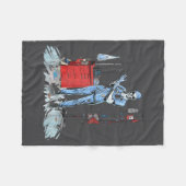 Deadside Nurse Blue Scrubs Funny Skeleton Doctor M Fleecedecke (Vorderseite (Horizontal))