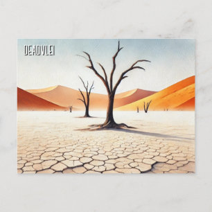 Deadvlei Namibia Travel Watercolor Postkarte