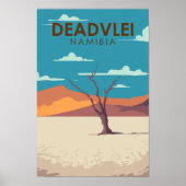 Deadvlei Namibia Vintage Kunst Poster (Vorne)