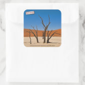 Deadvlei Quadratischer Aufkleber (Tasche)