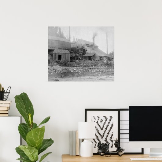 Deadwood and Delaware Smelter Fotografie Poster (Heimbüro)