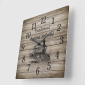 Deadwood Central Railway ~ South Dakota Quadratische Wanduhr (Winkel)