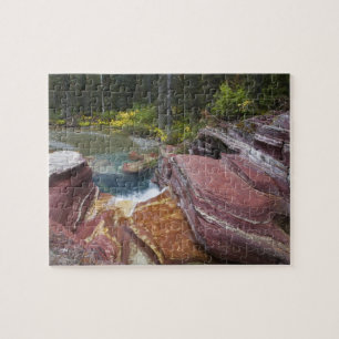 Deadwood Falls am Reynolds Creek im Herbst in Puzzle