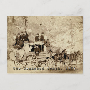 Deadwood-Kutsche Foto 1889 Postkarte