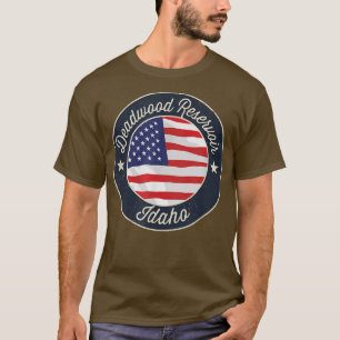 Deadwood Reservoir - Patriotic Idaho Souvenir T-Sh T-Shirt