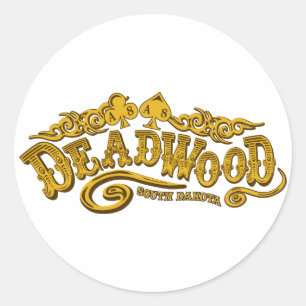 Deadwood Saloon Runder Aufkleber