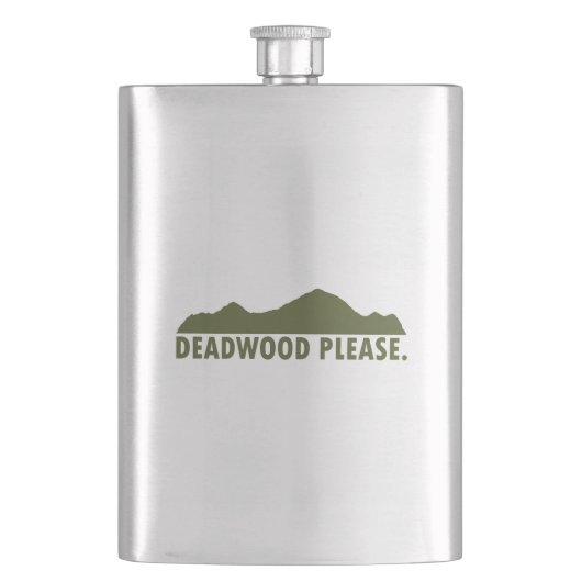 Deadwood South Dakota Bitte Flachmann (Vorderseite)