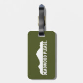 Deadwood South Dakota Bitte Gepäckanhänger (Rückseite vertikal)