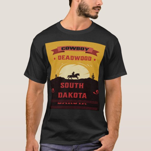 Deadwood South Dakota Cowboy T-Shirt (Vorderseite)