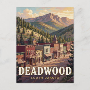 Deadwood South Dakota Historisches Western Postkarte