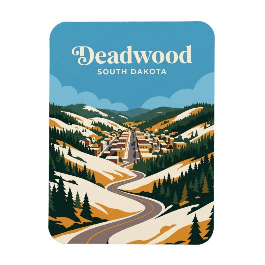 Deadwood South Dakota Magnet (Vertikal)