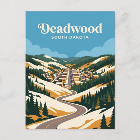 Deadwood South Dakota Postkarte (Vorderseite)