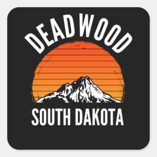 Deadwood South Dakota Quadratischer Aufkleber