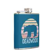 Deadwood South Dakota Retro Bär Flachmann (Rechts)