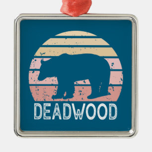Deadwood South Dakota Retro Bär Ornament Aus Metall