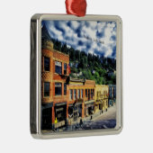Deadwood, South Dakota Silbernes Ornament (Rechts)