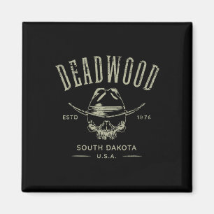 Deadwood South Dakota USA abgenutztes Design Souve Magnet