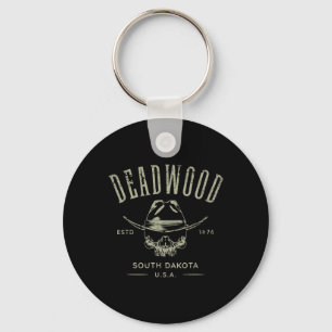 Deadwood South Dakota USA abgenutztes Design Souve Schlüsselanhänger