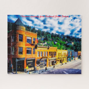 Deadwood South Dakota. Weihnachtsgrüße Puzzle