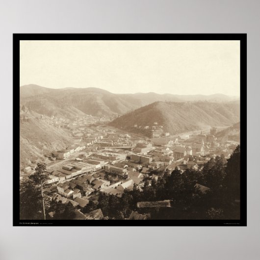 Deadwood View from Forest Hill SD 1888 Poster (Vorne)