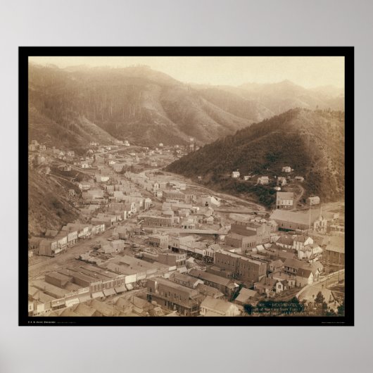 Deadwood View from Mt. Moriah SD 1888 Poster (Vorne)