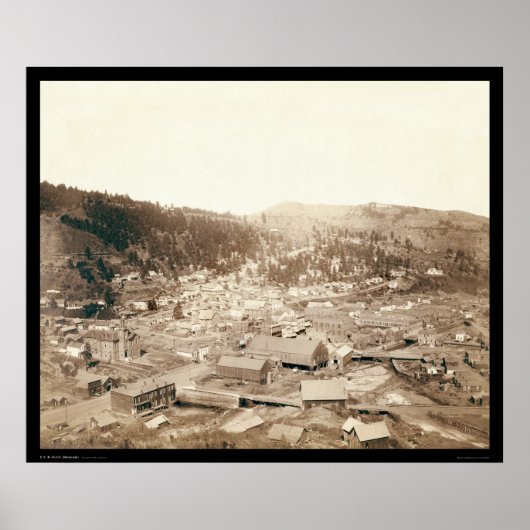 Deadwood View von McGovern Hill SD 1888 Poster (Vorne)