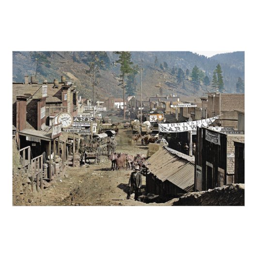 DEADWOOD wie von Wild Bill Hickok 1876 gesehen Fotodruck (Vorne)