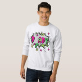 "DeADy" Funny Funky Halloween Zombie Vater Pun Sweatshirt (Vorne ganz)