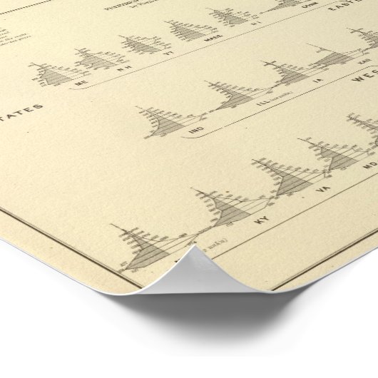 Deaf and Mutism, Statistical US Lithograph Poster (Ecke)