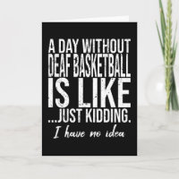 Deaf Basketball lustige Geschenkidee