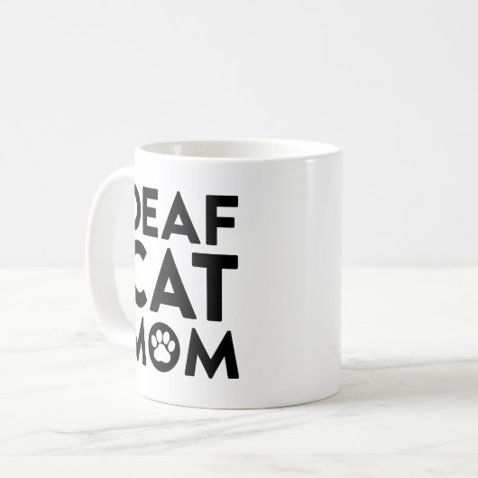 Deaf Cat Mama Kaffeetasse (Vorderseite Links)
