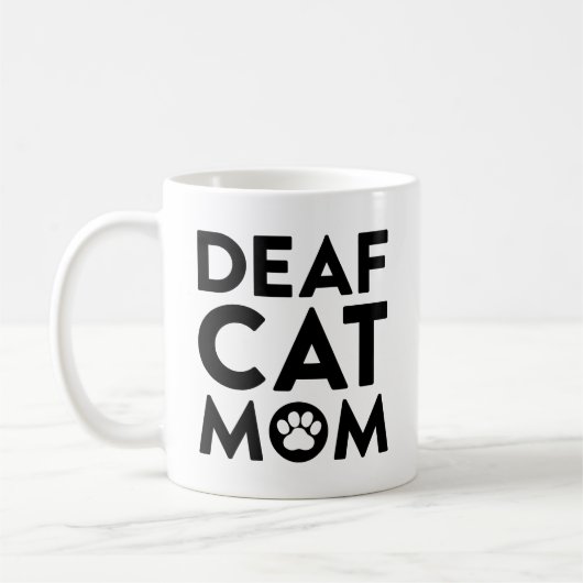 Deaf Cat Mama Kaffeetasse (Links)