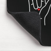 Deaf Christlich Faith Oaster asign Language I Mousepad (Ecke)