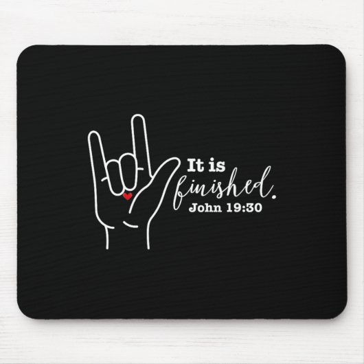Deaf Christlich Faith Oaster asign Language I Mousepad (Vorne)