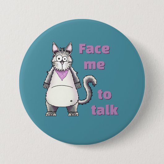 Deaf Daisy Cat Hearing Loss Awareness Personalized Button (Vorderseite)