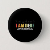 Deaf Deaf-mute Zeichensprache Button (Vorderseite)