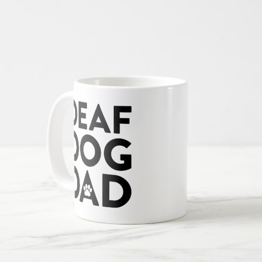 Deaf Dog Vater Kaffeetasse (Vorderseite Links)
