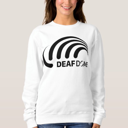 Deaf Dome Sweshirt mit schwarzem Logo Sweatshirt (Vorderseite)