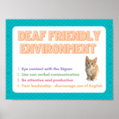 Deaf Friendly Environment - ASL Class Poster (Vorne)