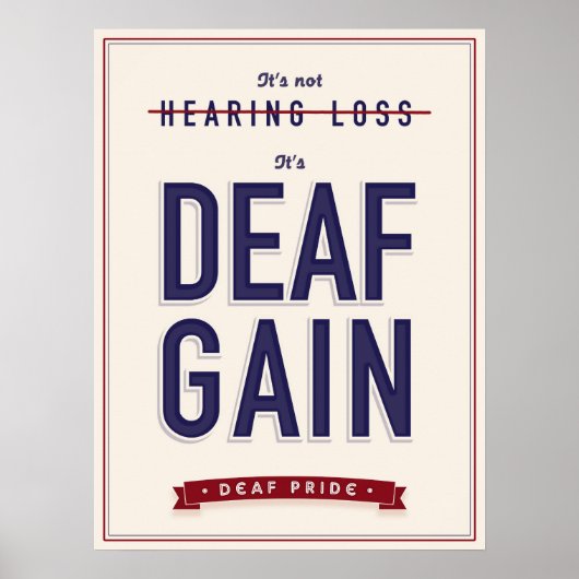 Deaf Gain. Poster (Vorne)